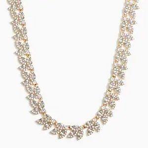 Crystal Leaves Statement Necklace